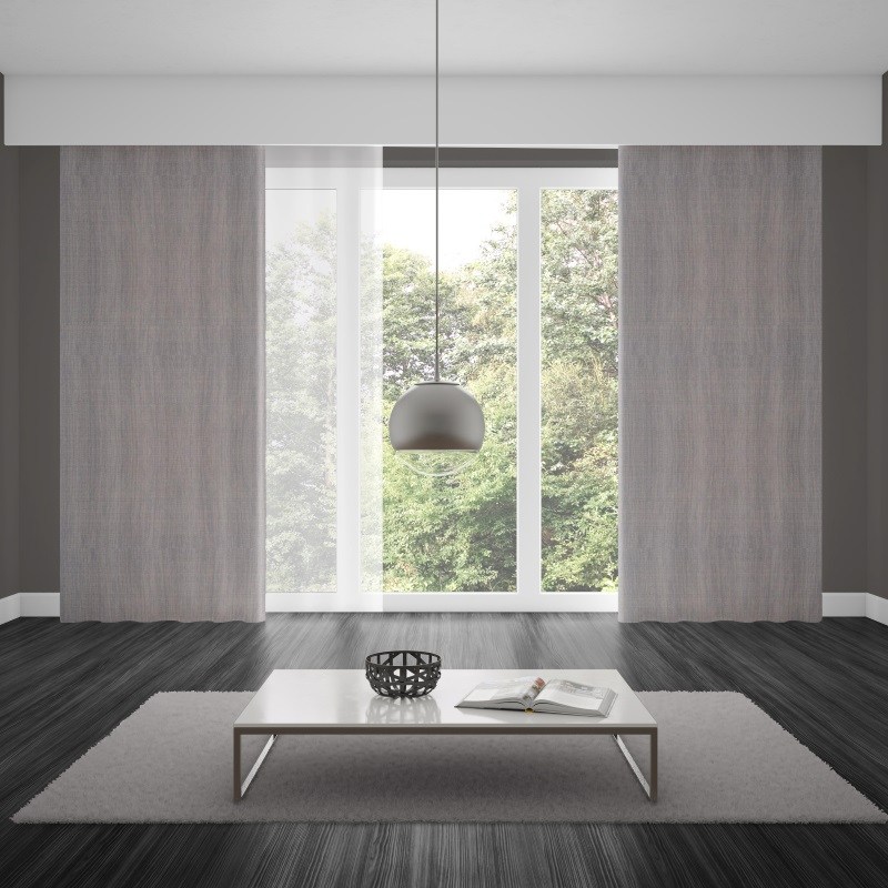 Bonny Cement Plain Fabric Thermal Curtains NZ