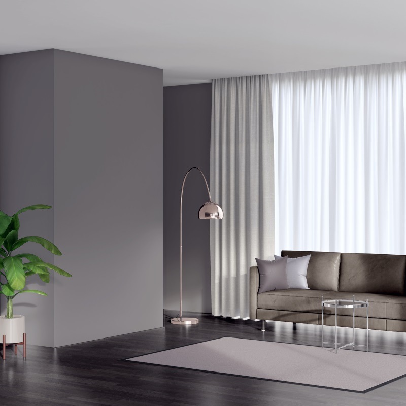 Bonny Pewter Plain Fabric Thermal Curtains NZ