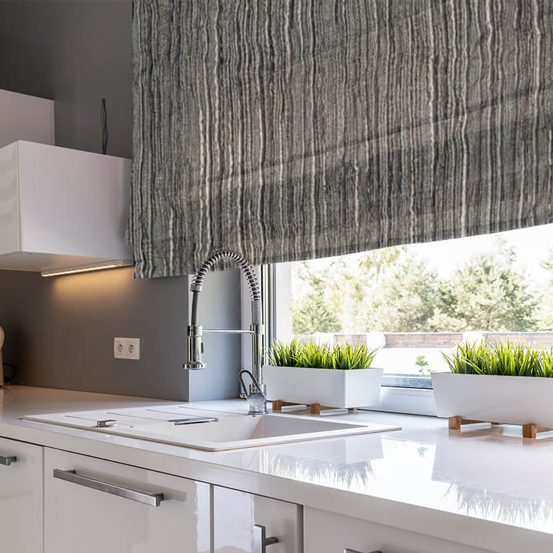 kitchen roman blinds turbulent storm