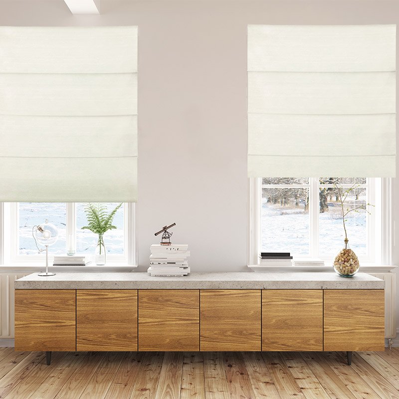 roman blinds luxe champagne