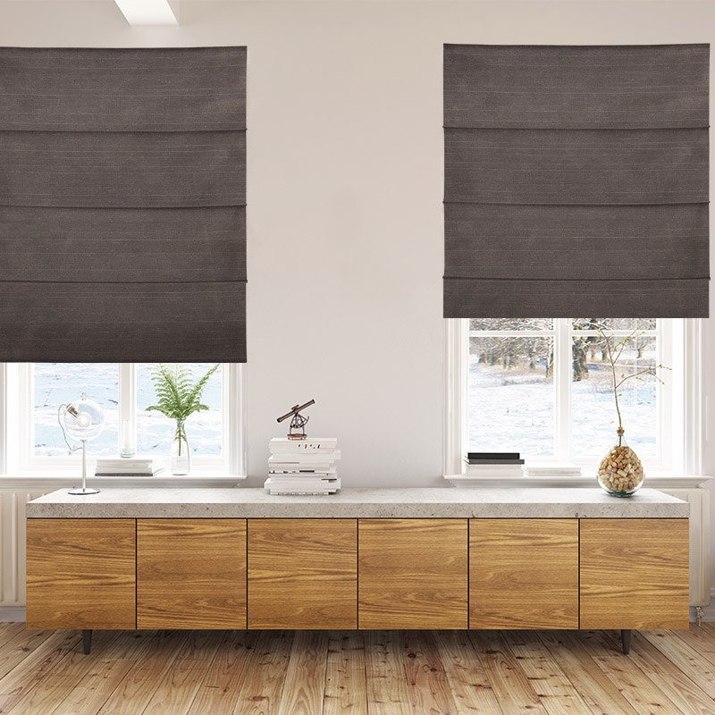 roman blinds luxe fudge