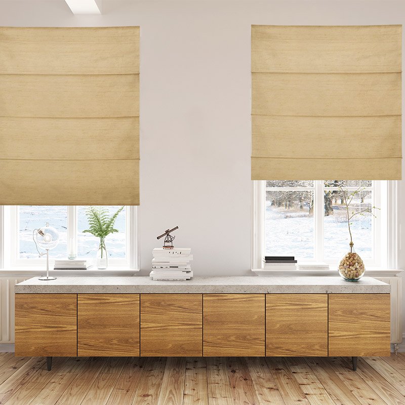 roman blinds luxe gold