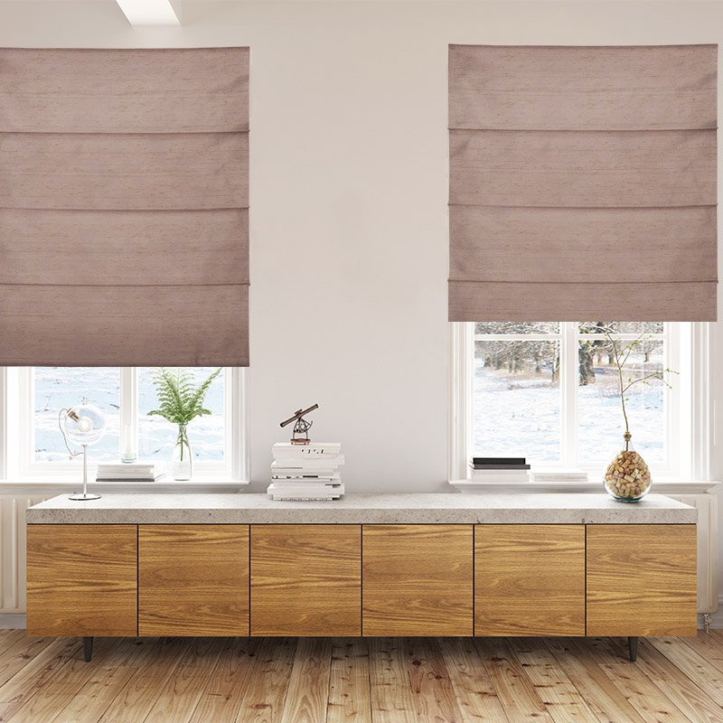 roman blinds luxe pecan