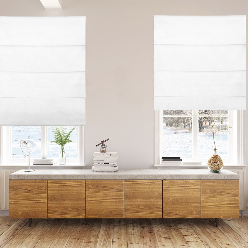 roman blinds luxe snow