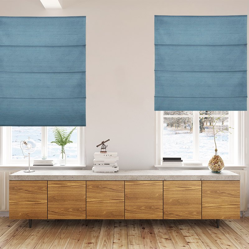 roman blinds luxe teal