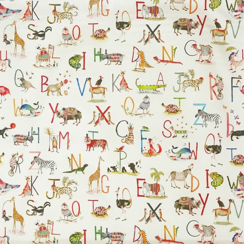 fabrics online nz alphabet safari fudge