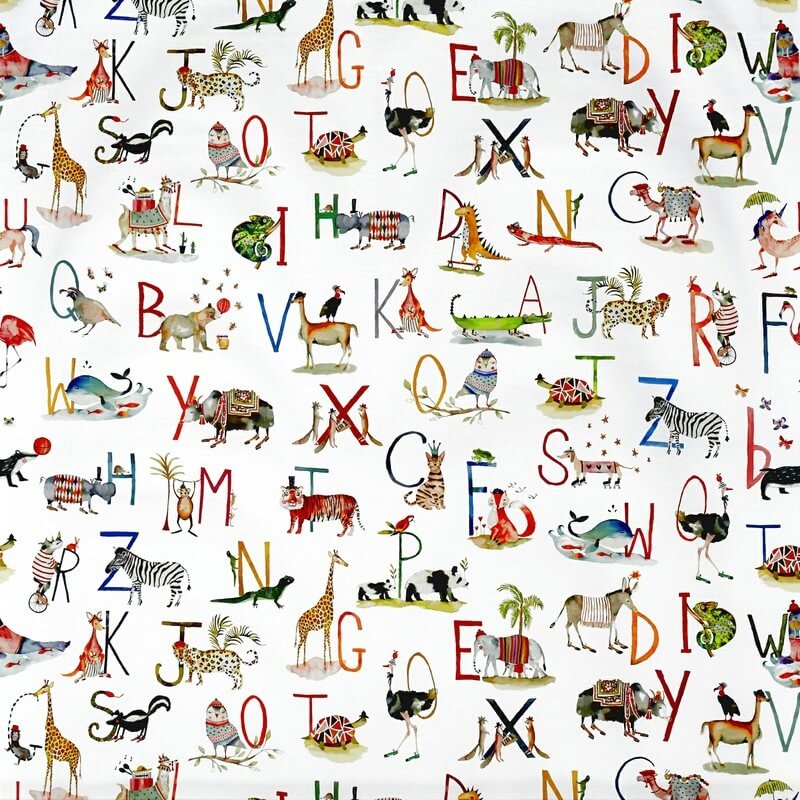 fabrics online nz alphabet safari paintbox