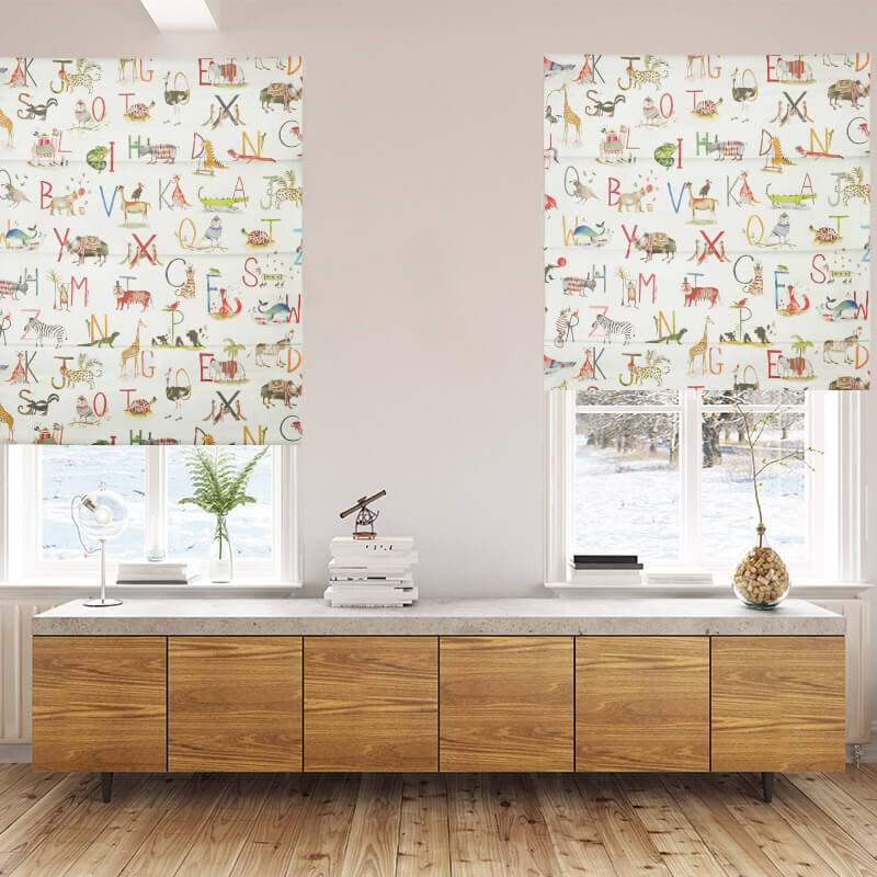 ready made blinds alphabet safari fudge