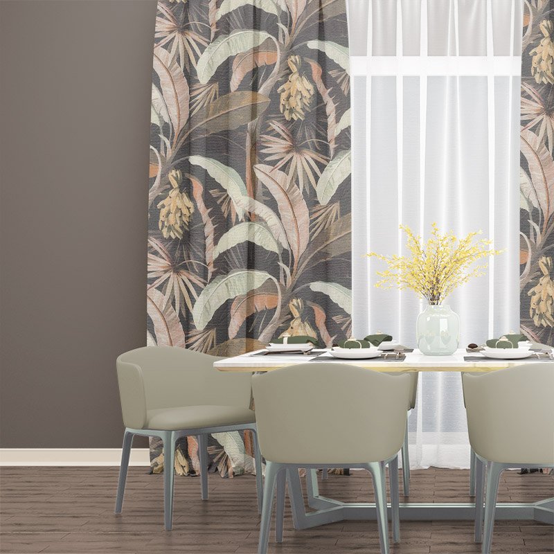 ready made curtains la palma sepia