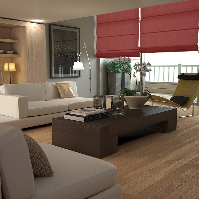 roman blinds provence cerise