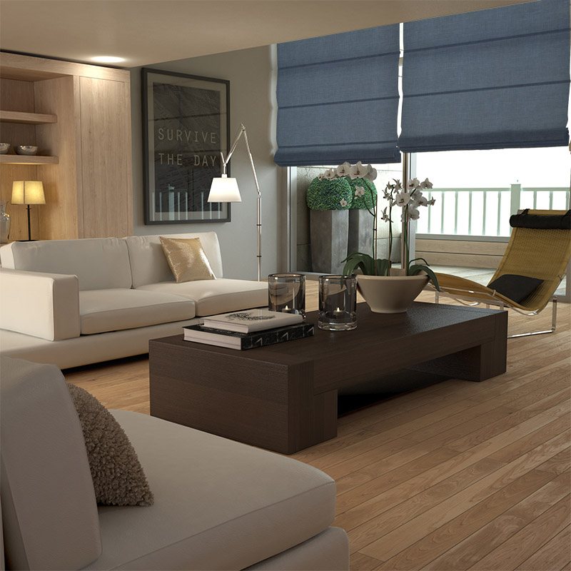 roman blinds provence indigo