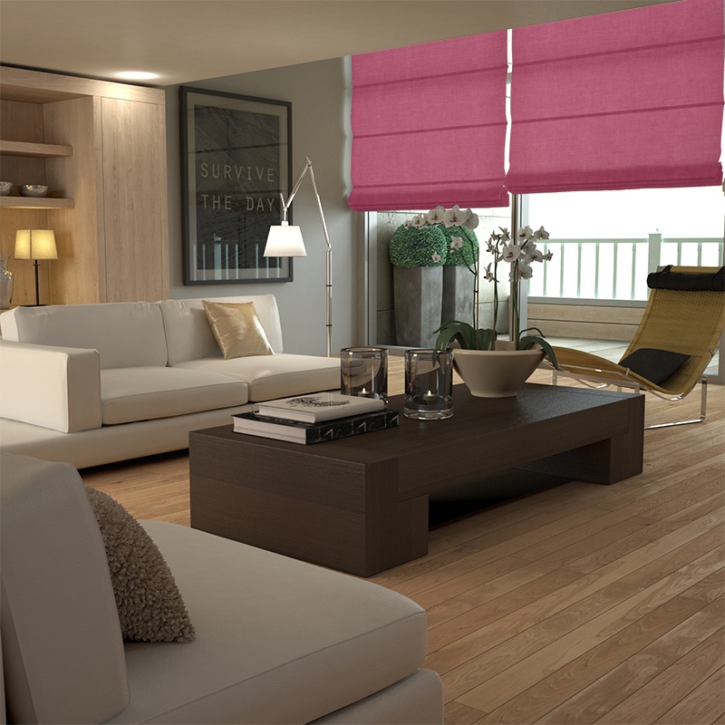 roman blinds provence magenta