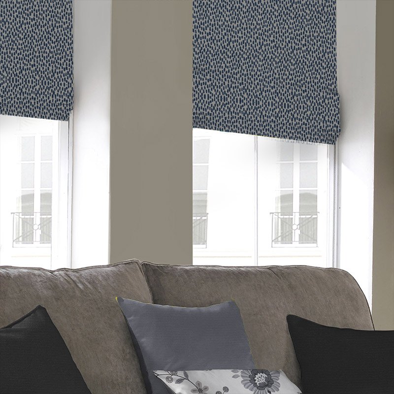 roman blinds sun shower indigo