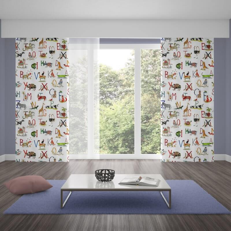 thermal curtains nz alphabet safari paintbox
