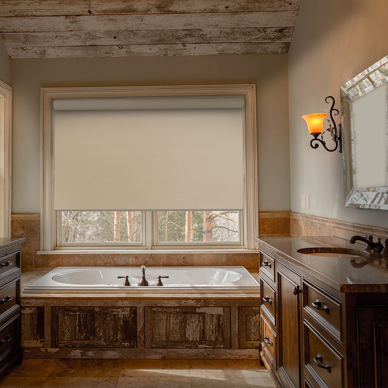 bathroom roller blind scribe linen