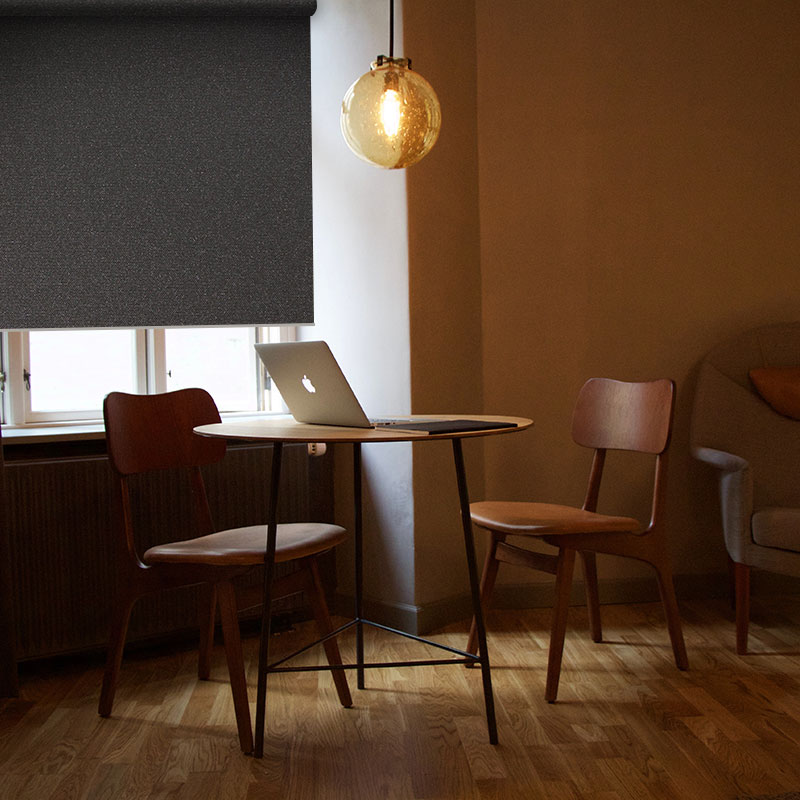 blackout roller blind scribe lava metallic