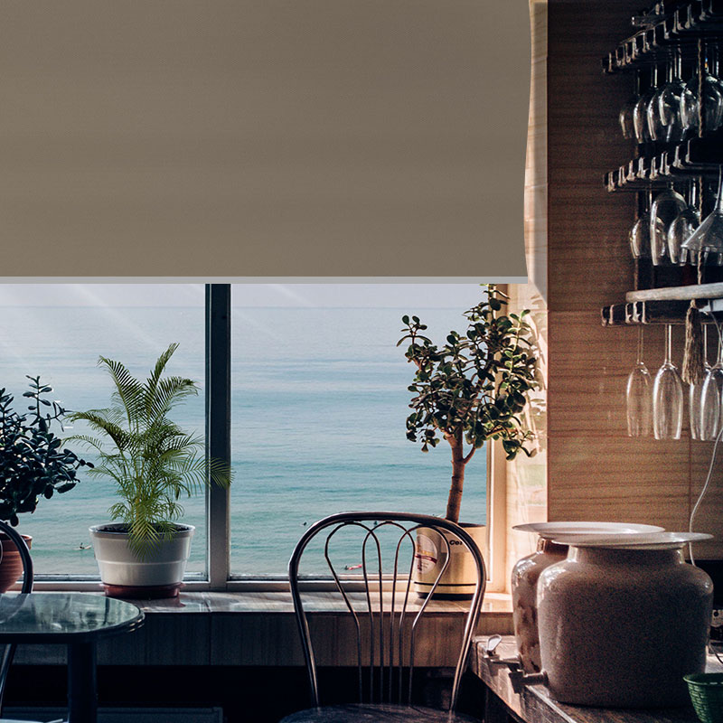 blockout roller blind scribe bistro