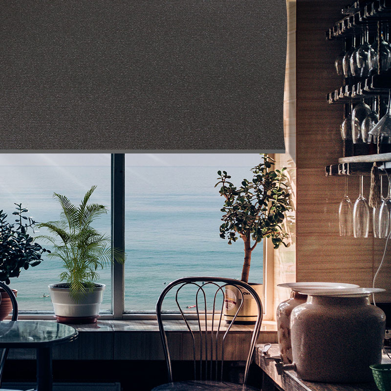 blockout roller blind scribe lava metallic