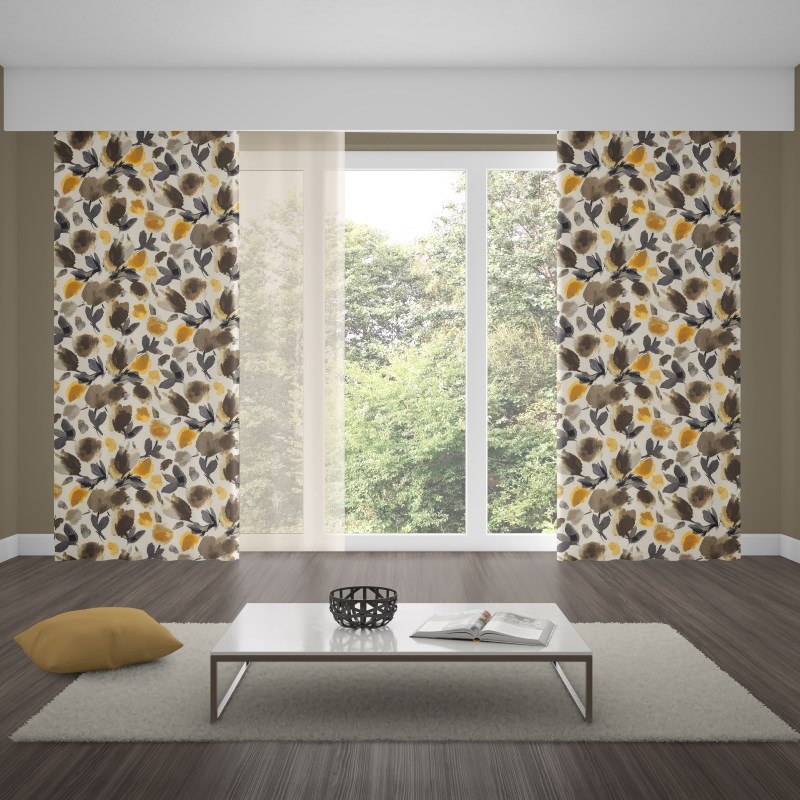 blackout curtains nz flower burst golden