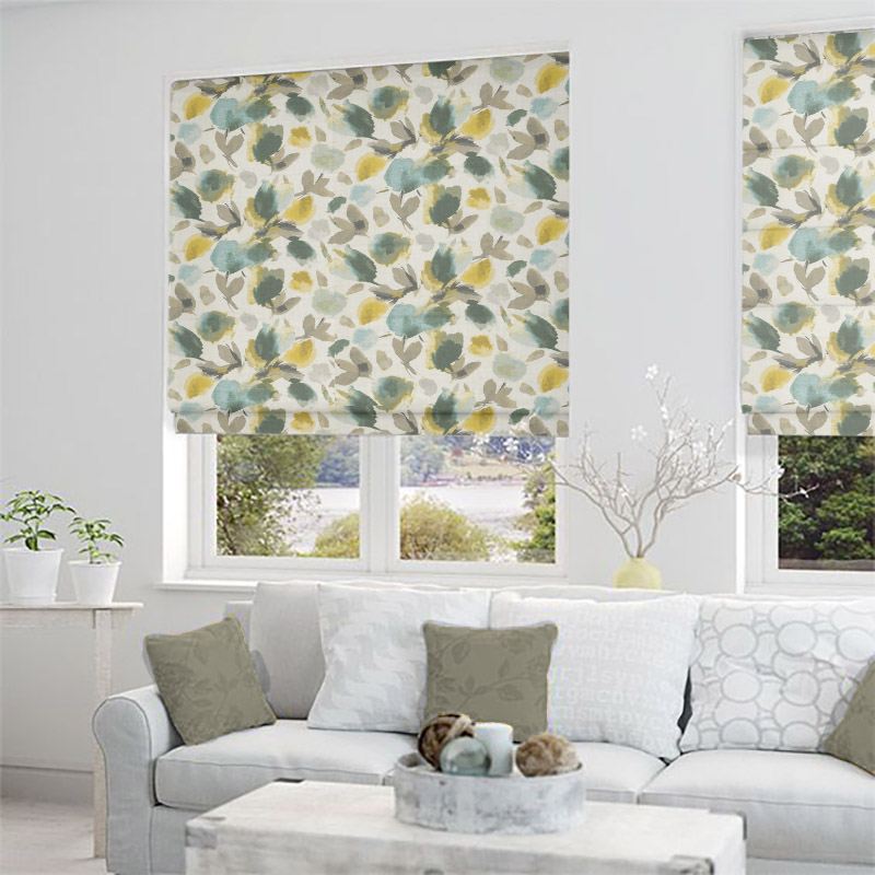 rods and blinds flower burst aqua