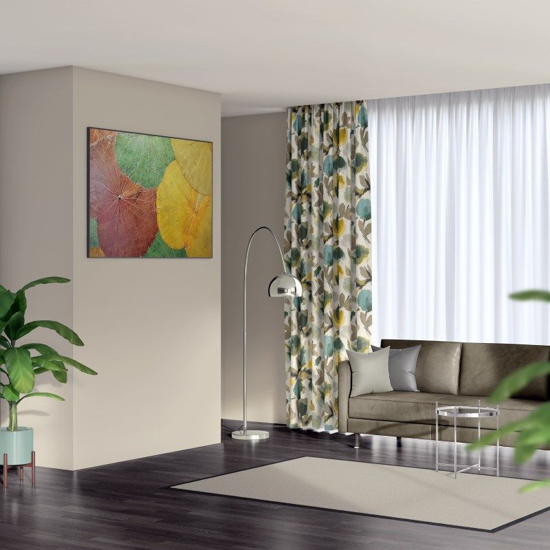 thermal curtains nz flower burst aqua