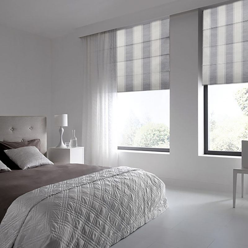 Eastbourne Pewter Roman Blinds NZ