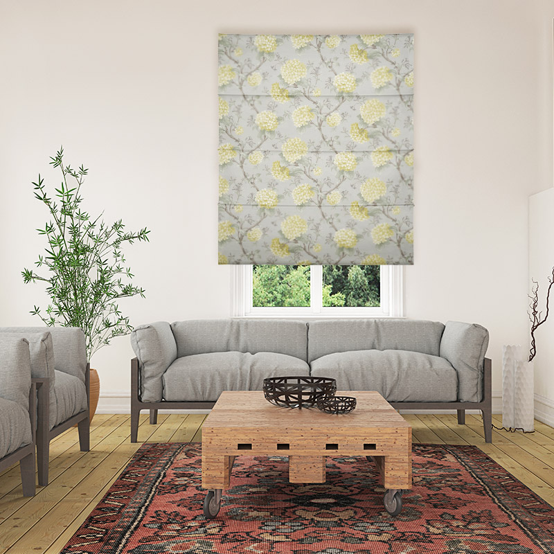 Motorised Roman Blinds NZ Hydrangea Willow