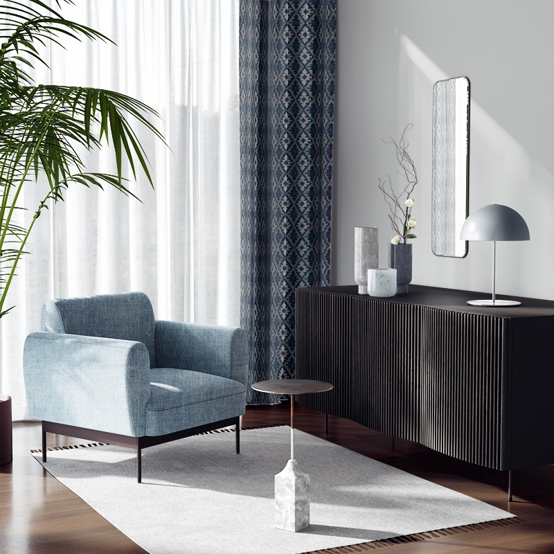 custom curtains minya azure