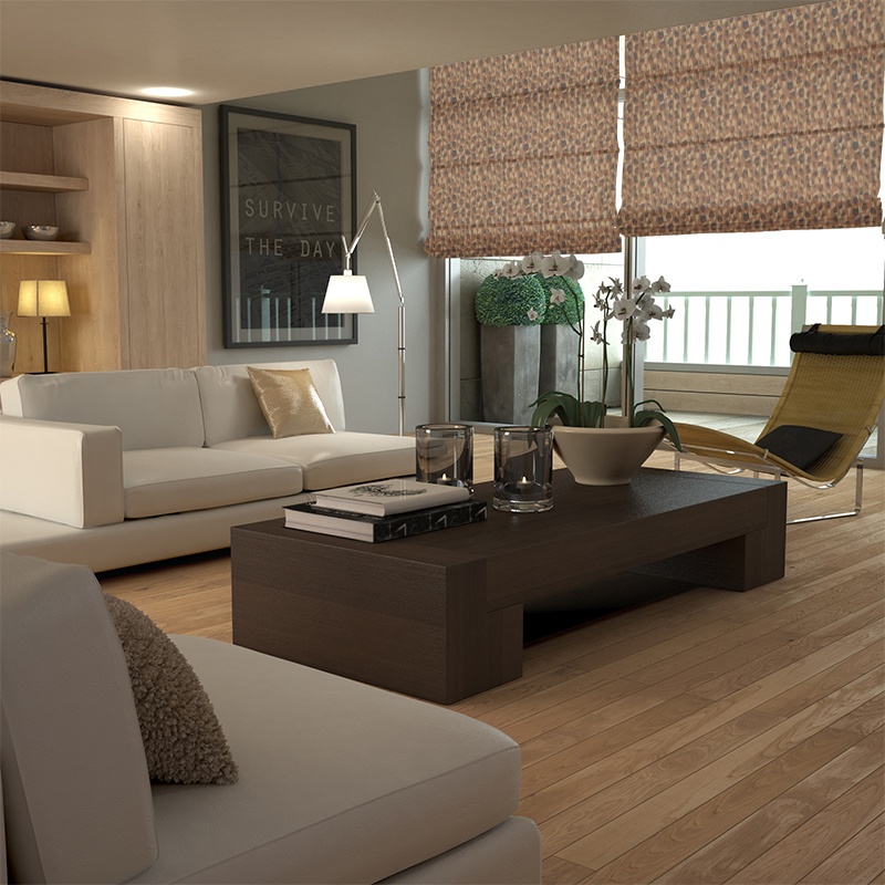 roman blinds Kenji copper