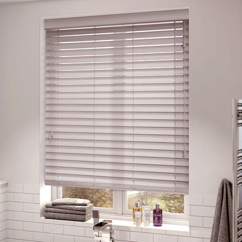 50mm Woodefex Stone Venetian Slat Blind Bathroom2